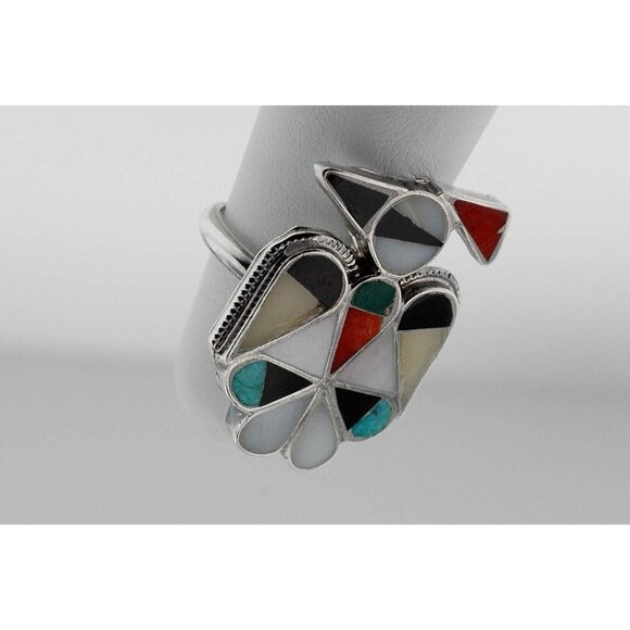 1960´s Zuni Thunderbird Ring Turquoise Mother Of Pearl...